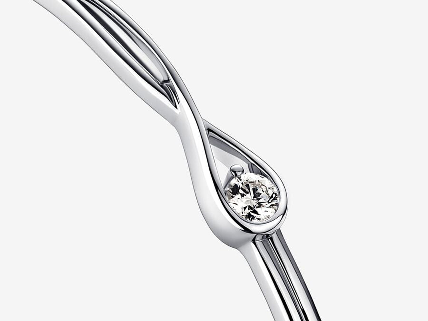 Lab-grown Diamond Bangle 0.25 carat tw 14k White Gold