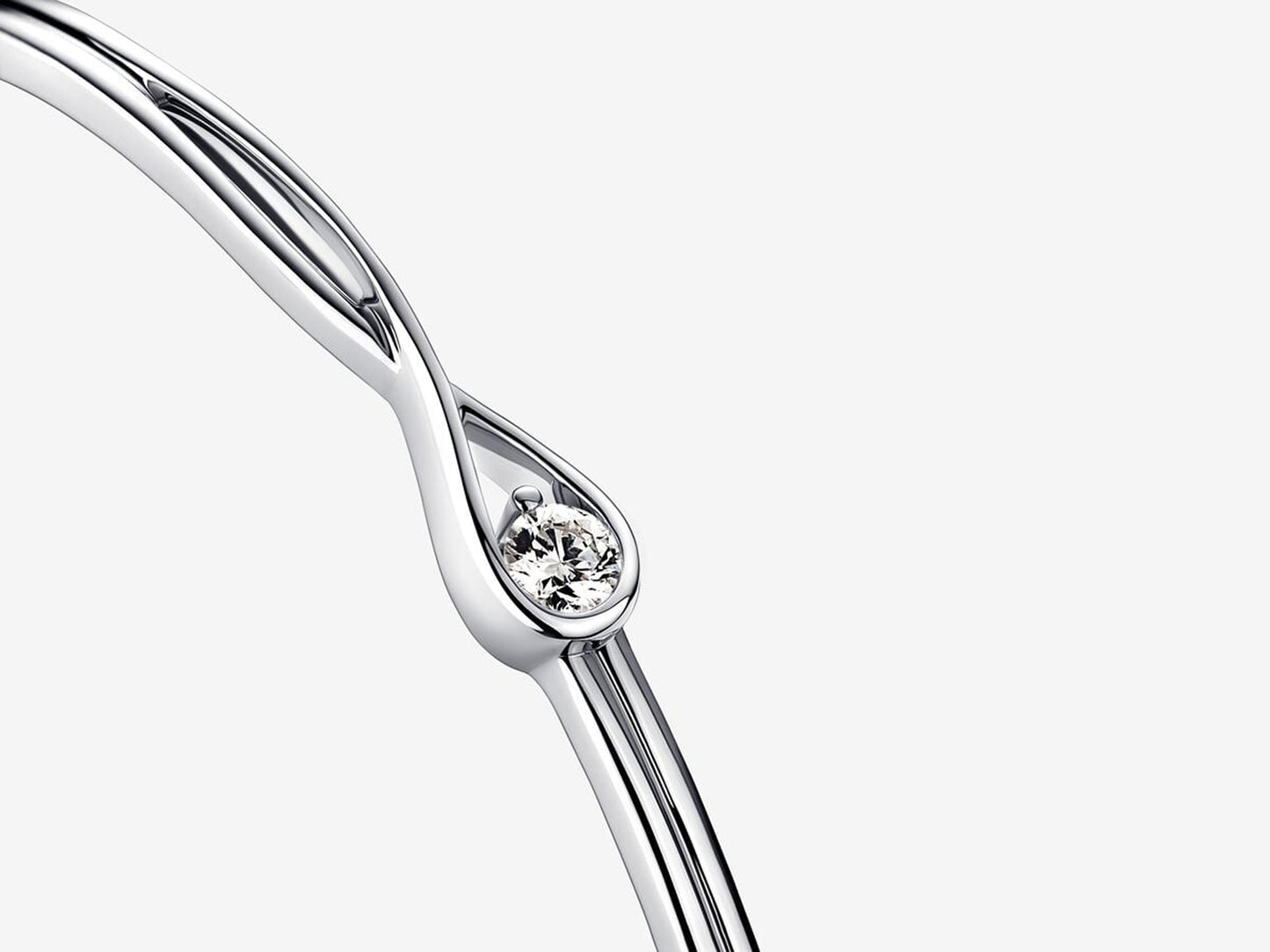 Lab-grown Diamond Bangle 0.15 carat tw Sterling Silver