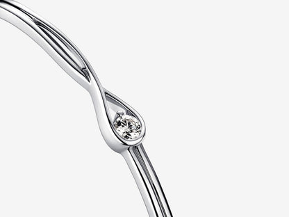 Lab-grown Diamond Bangle 0.15 carat tw Sterling Silver