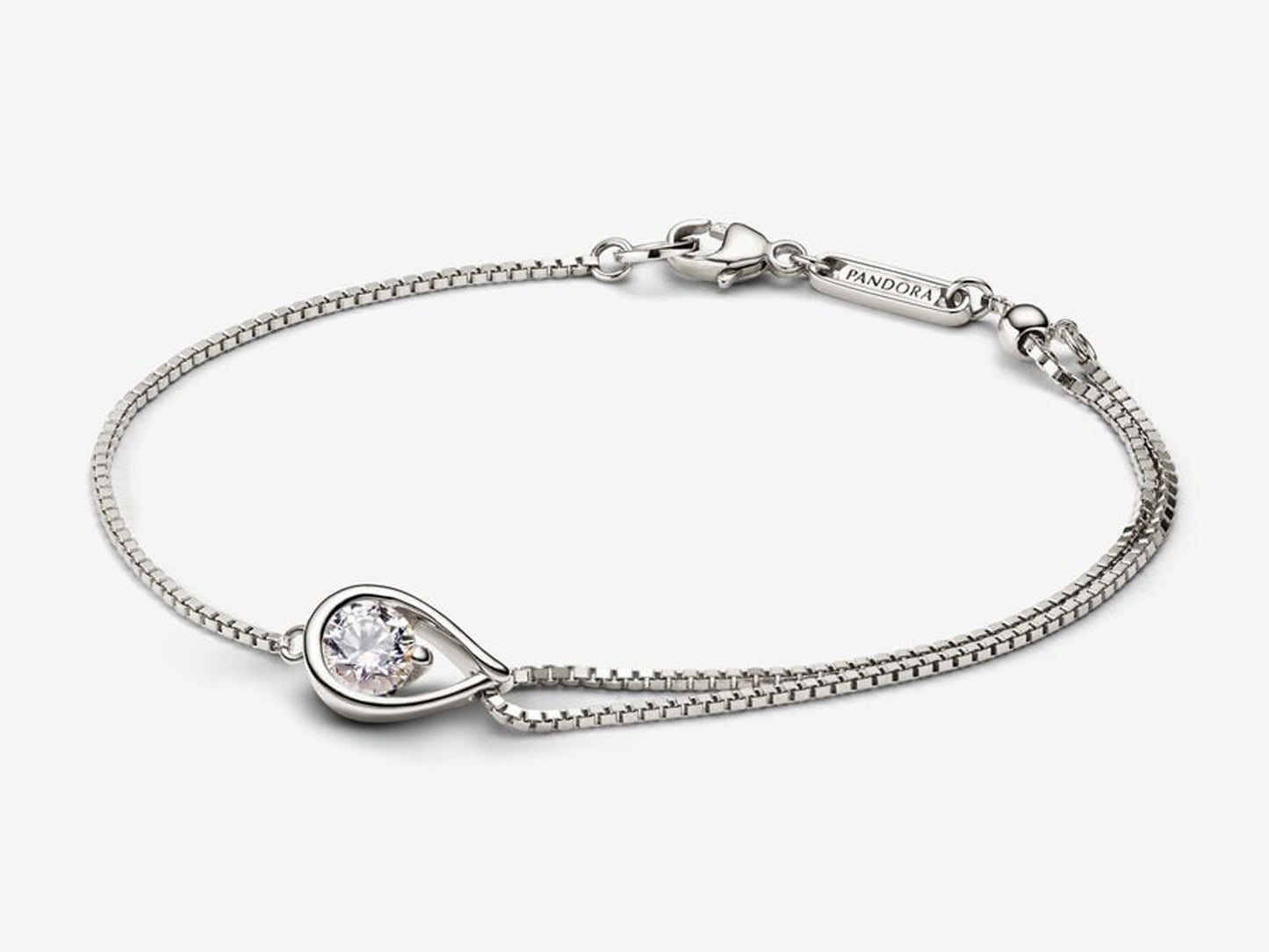 Lab-grown Diamond Double Chain Bracelet 0.50 carat tw 14k White Gold