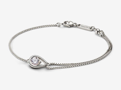 Lab-grown Diamond Double Chain Bracelet 0.50 carat tw 14k White Gold