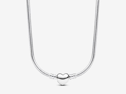 Heart Clasp Snake Chain Necklace