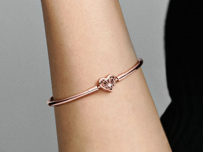 Heart & Butterfly Bangle