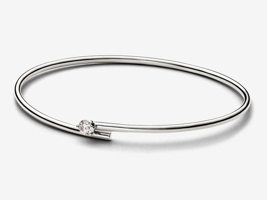 Lab-grown Diamond Open Bangle 0.25 carat tw 14k White Gold