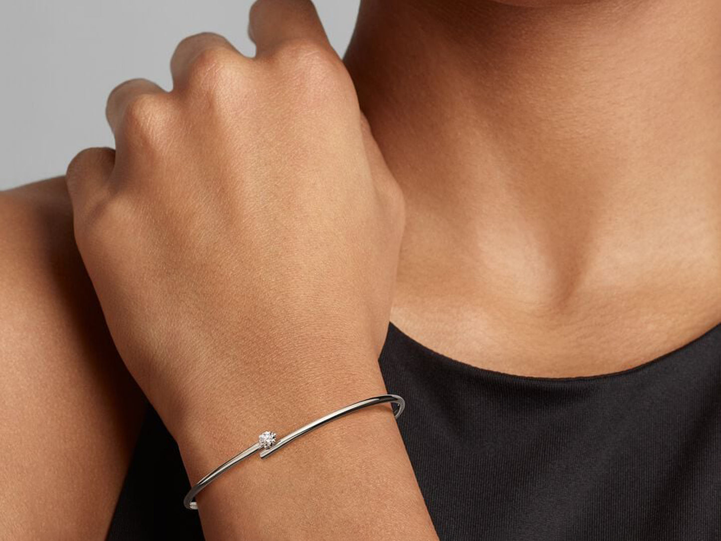 Lab-grown Diamond Open Bangle 0.25 carat tw 14k White Gold