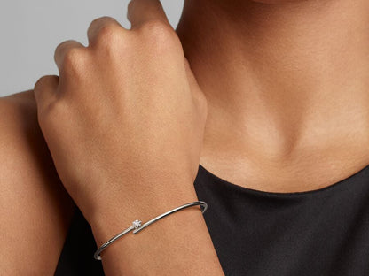 Lab-grown Diamond Open Bangle 0.25 carat tw 14k White Gold