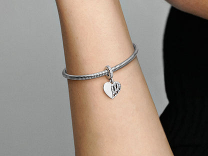 Heart & Angel Dangle Charm