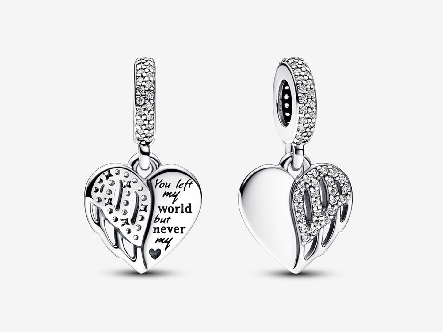 Heart & Angel Dangle Charm