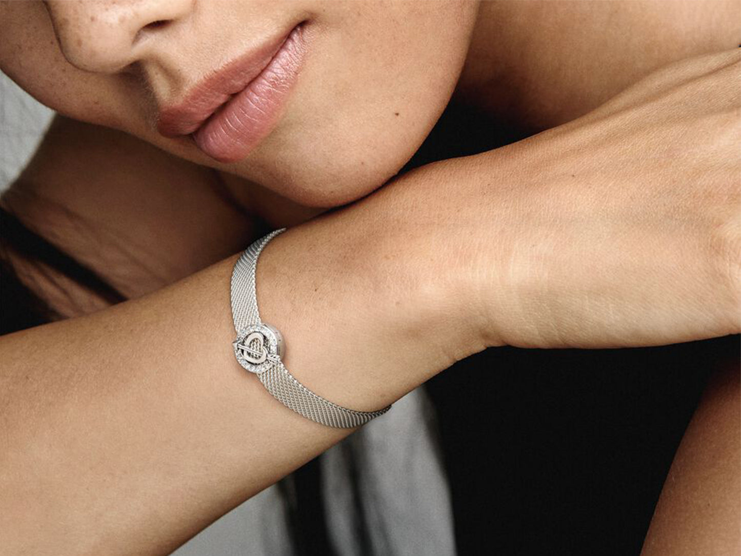 Arrow Through Asymmetrical Heart Clip Charm