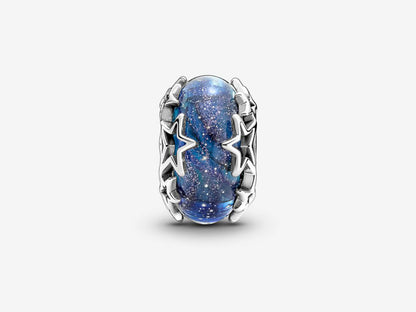 Galaxy Blue & Star Murano Charm
