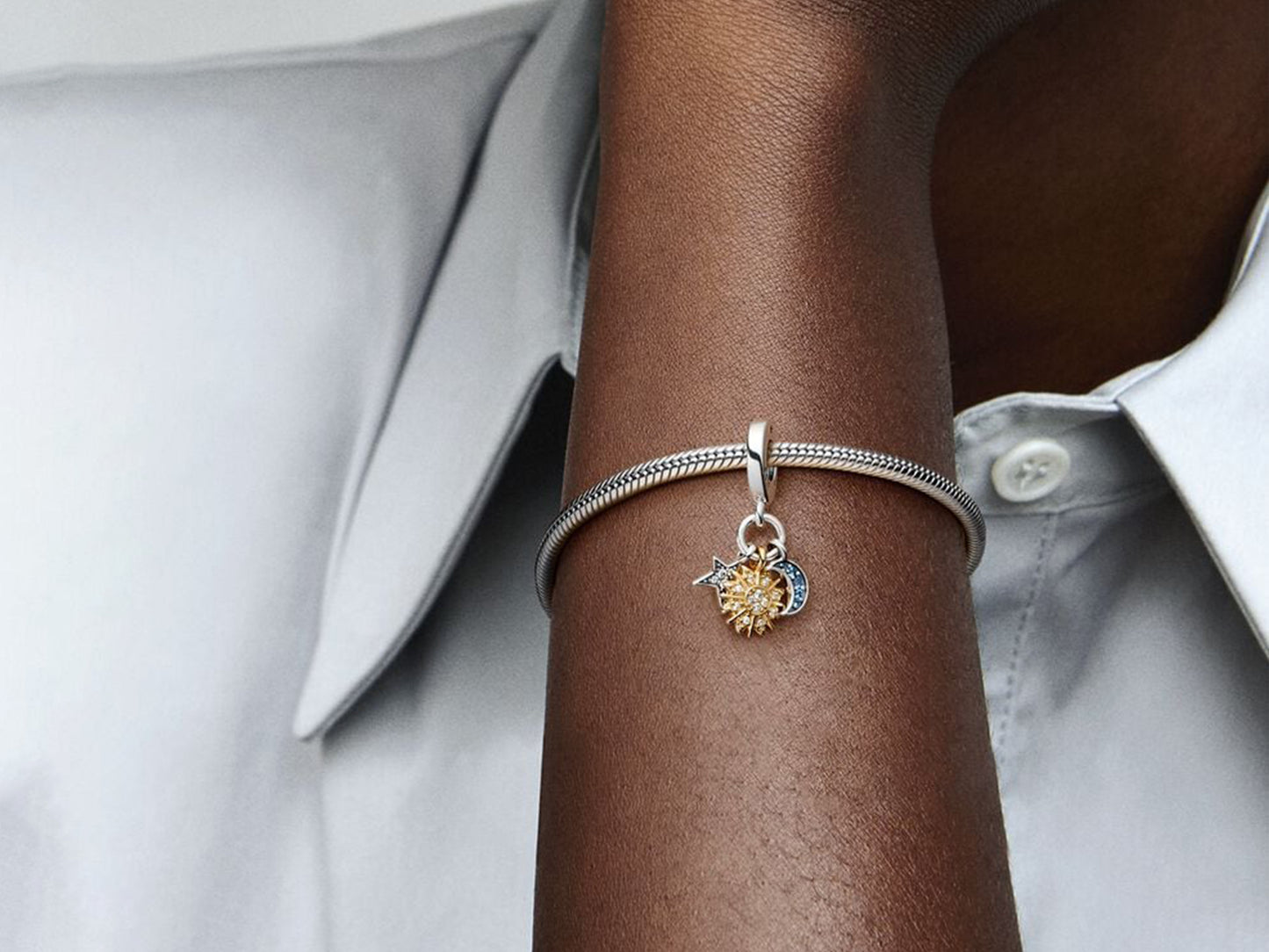 Two-tone Celestial Triple Dangle Charm