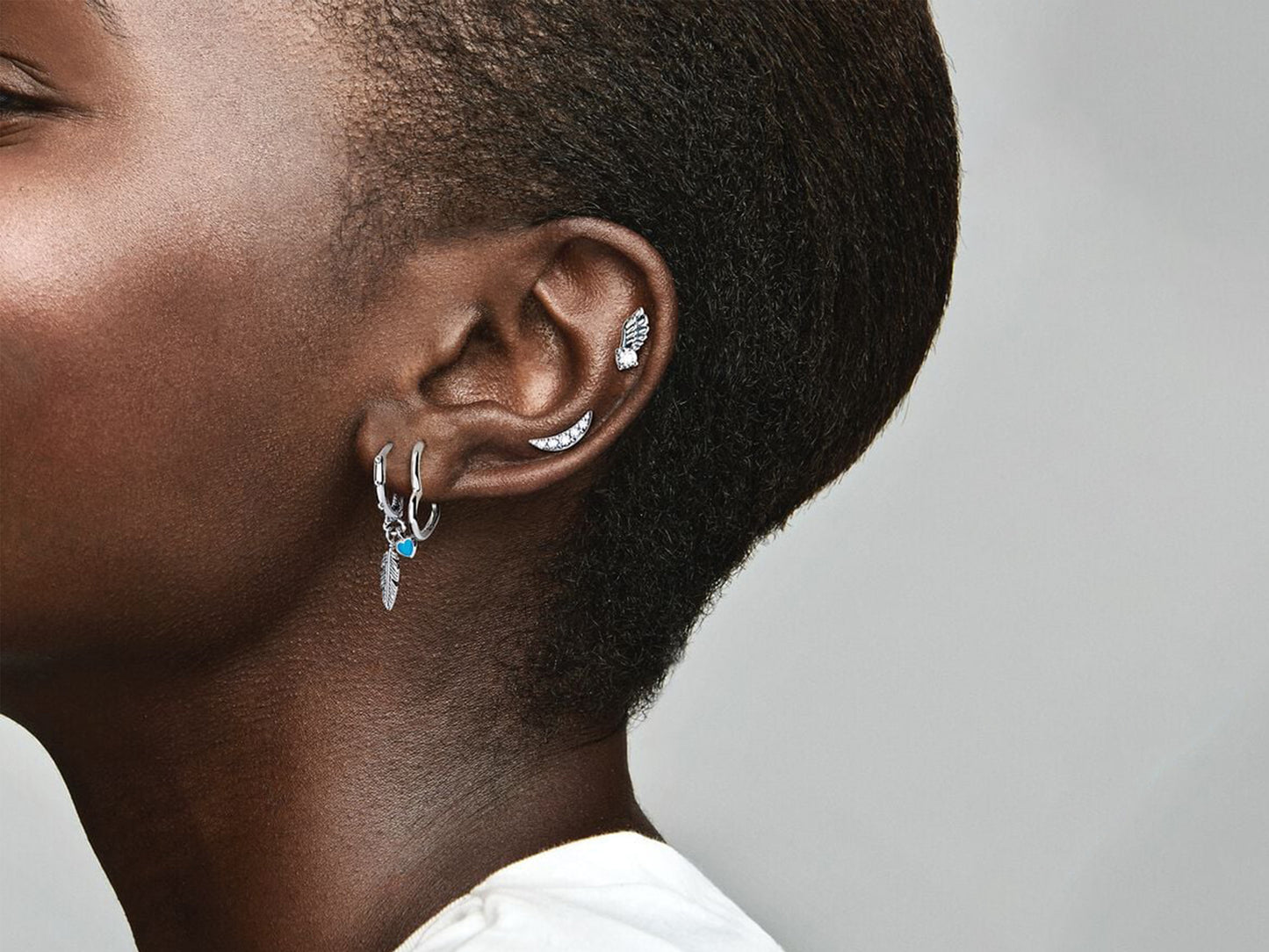 Asymmetrical Heart Hoop Earrings