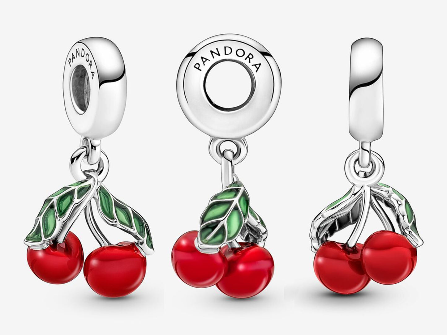 Asymmetrical Cherry Fruit Dangle Charm