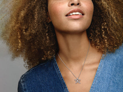 Pavé Asymmetric Star Collier Necklace