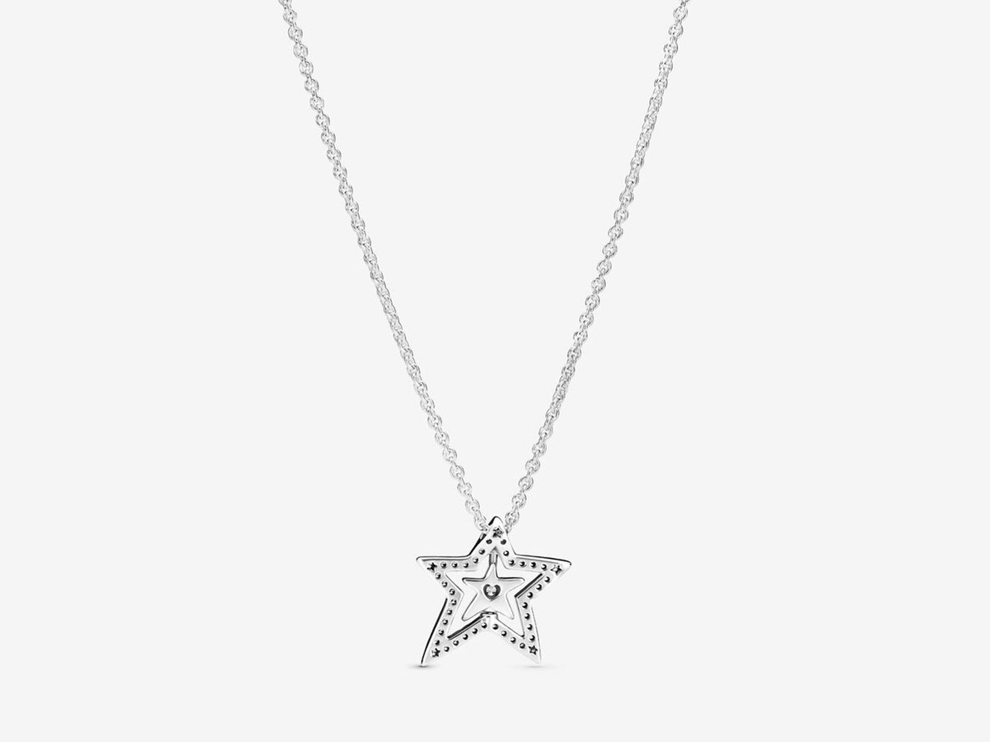 Pavé Asymmetric Star Collier Necklace