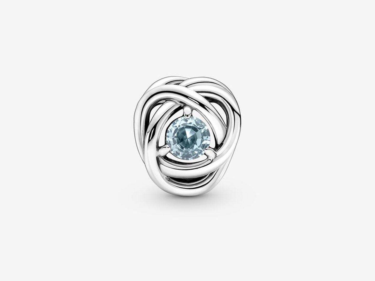 March Sea Aqua Blue Eternity Circle Charm