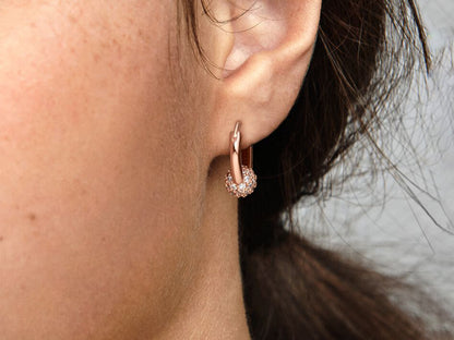 Bead Cascade Elegance Hoop Earrings