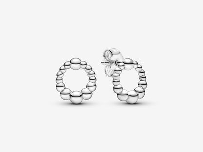 Bead Circle Stud Earrings