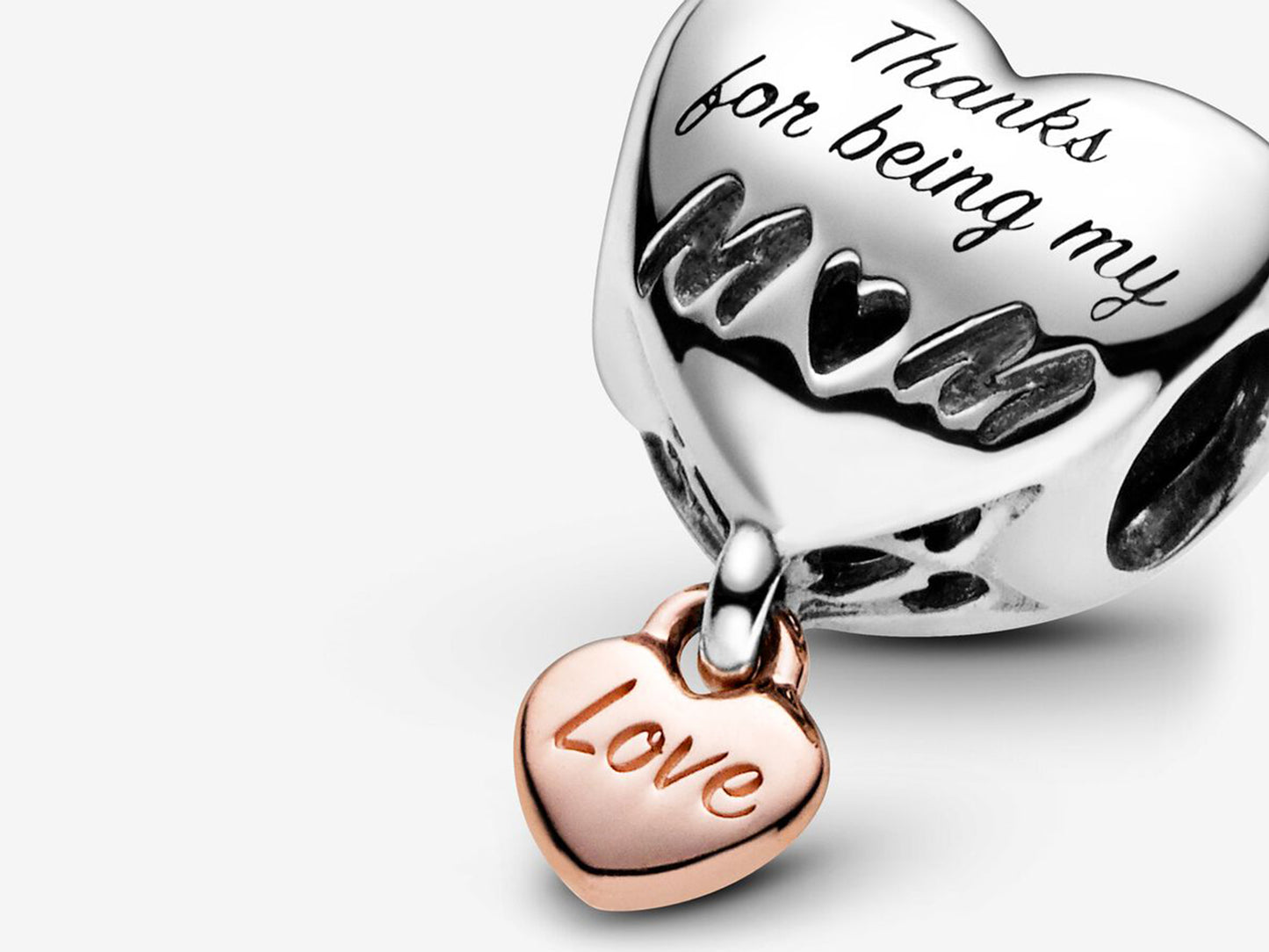Love You Mom Heart Charm