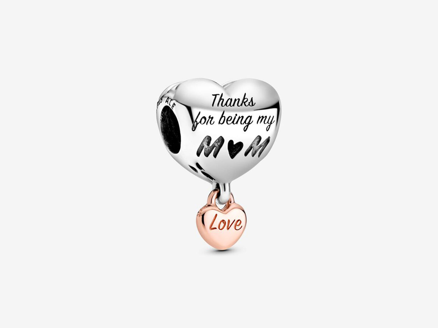 Love You Mom Heart Charm