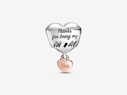 Love You Mom Heart Charm