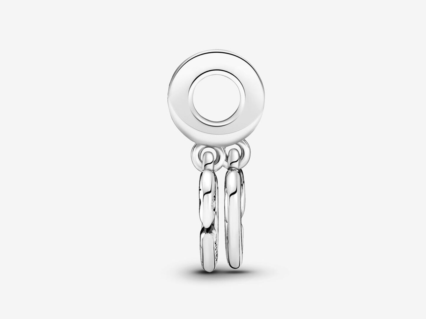 Linked Sister Hearts Split Dangle Charm