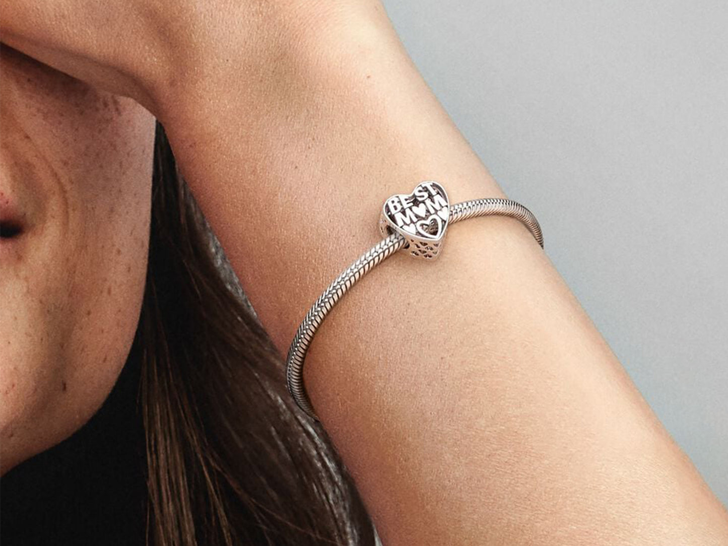Best Mom Heart Charm