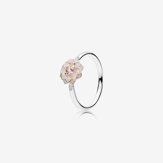 Blooming Aster Silver Ring