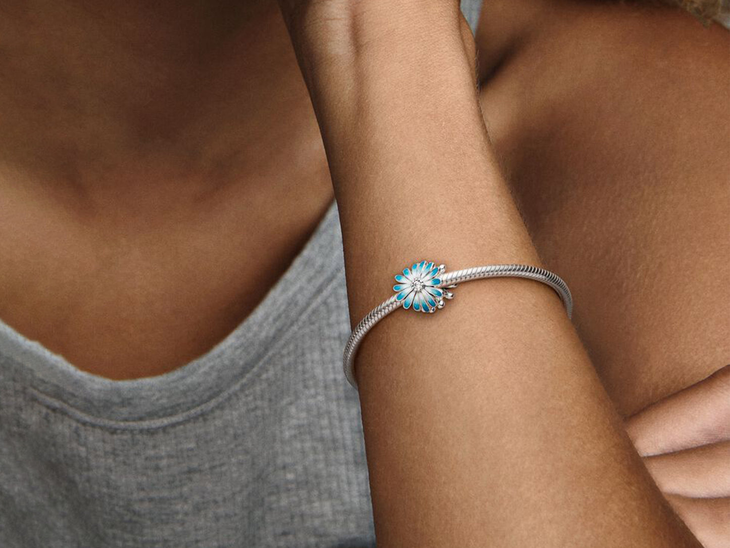 Blue Daisy Charm