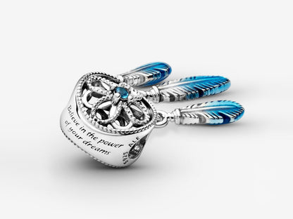 Blue Dreamcatcher Charm