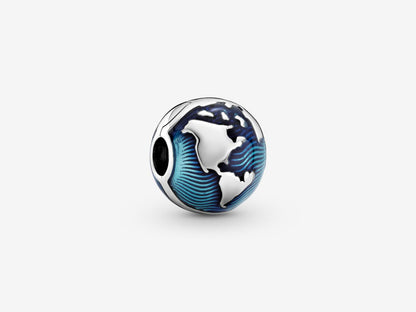 Blue Globe Clip Charm