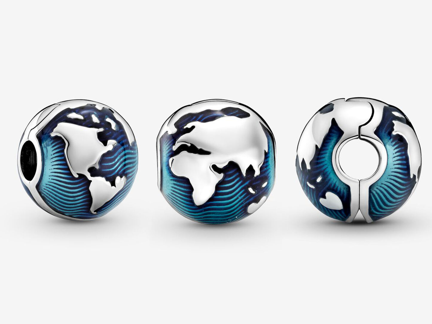 Blue Globe Clip Charm
