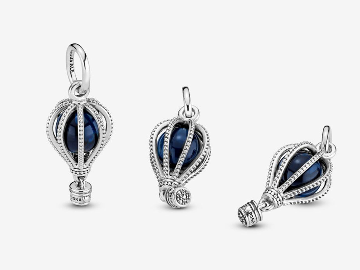 Blue Hot Air Balloon Charm