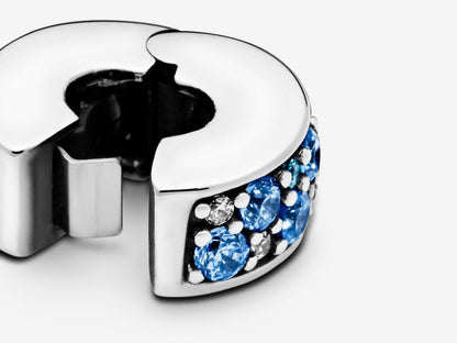 Blue Pavé Clip Charm