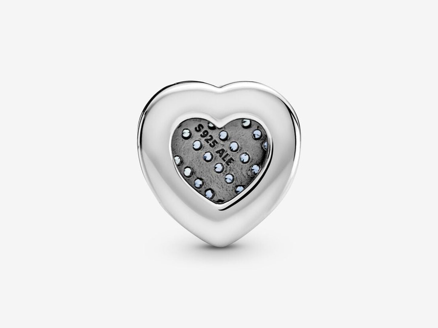 Blue Pave Heart Clasp Charm