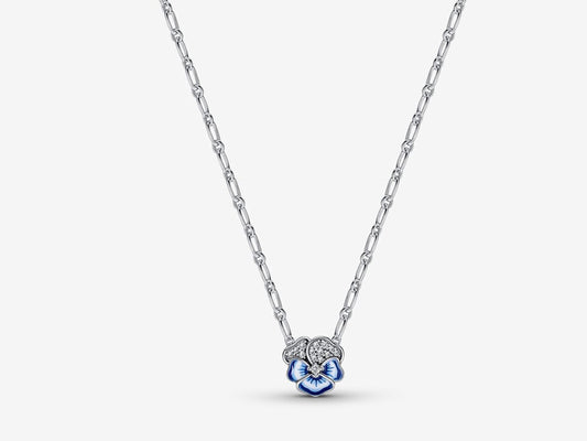 Blue Tricolor Viola Pendant