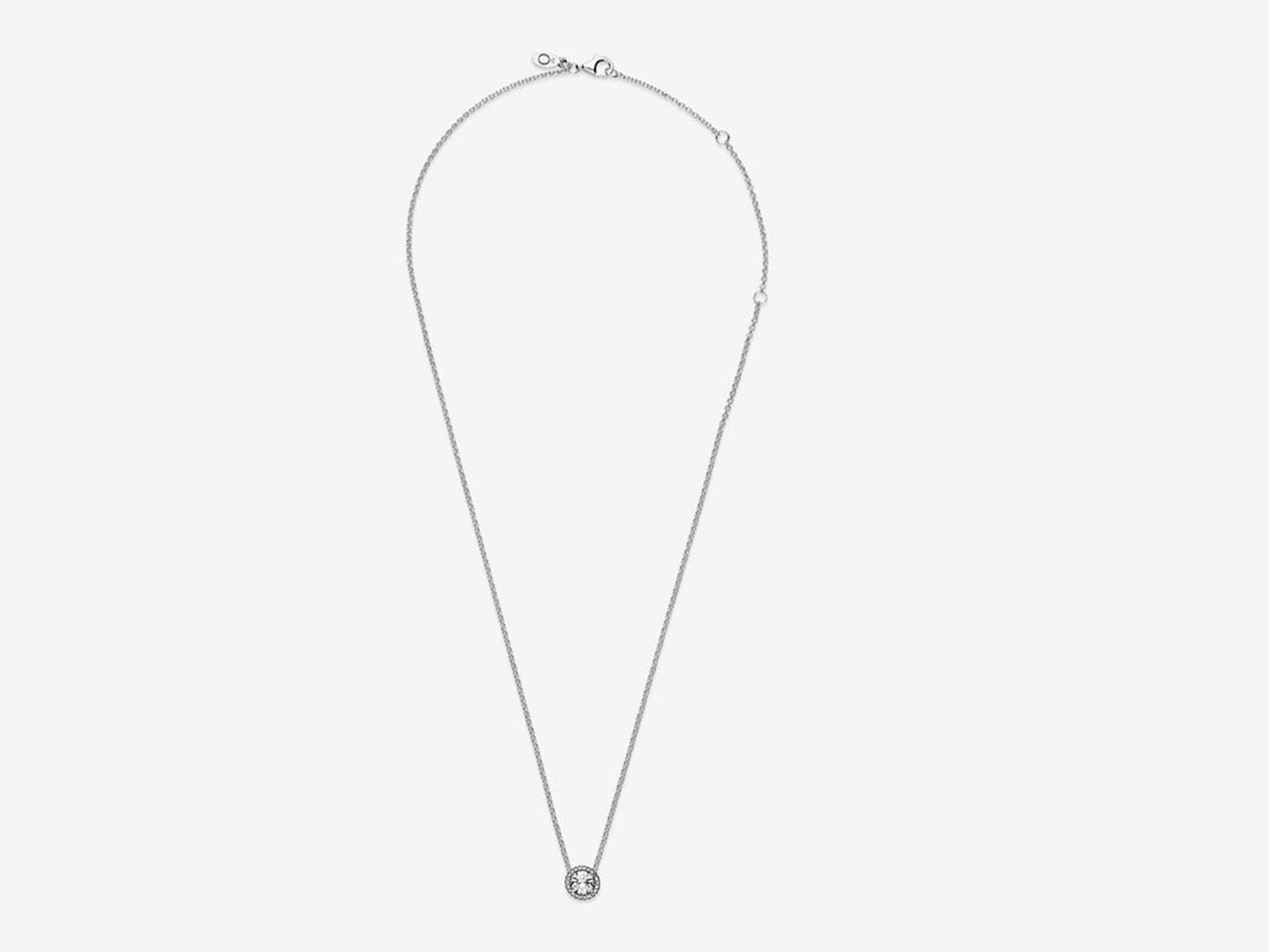 Round Sparkle Halo Necklace