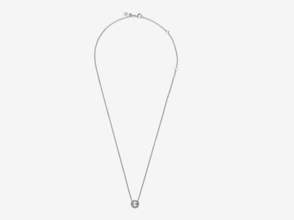 Round Sparkle Halo Necklace