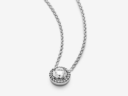 Round Sparkle Halo Necklace