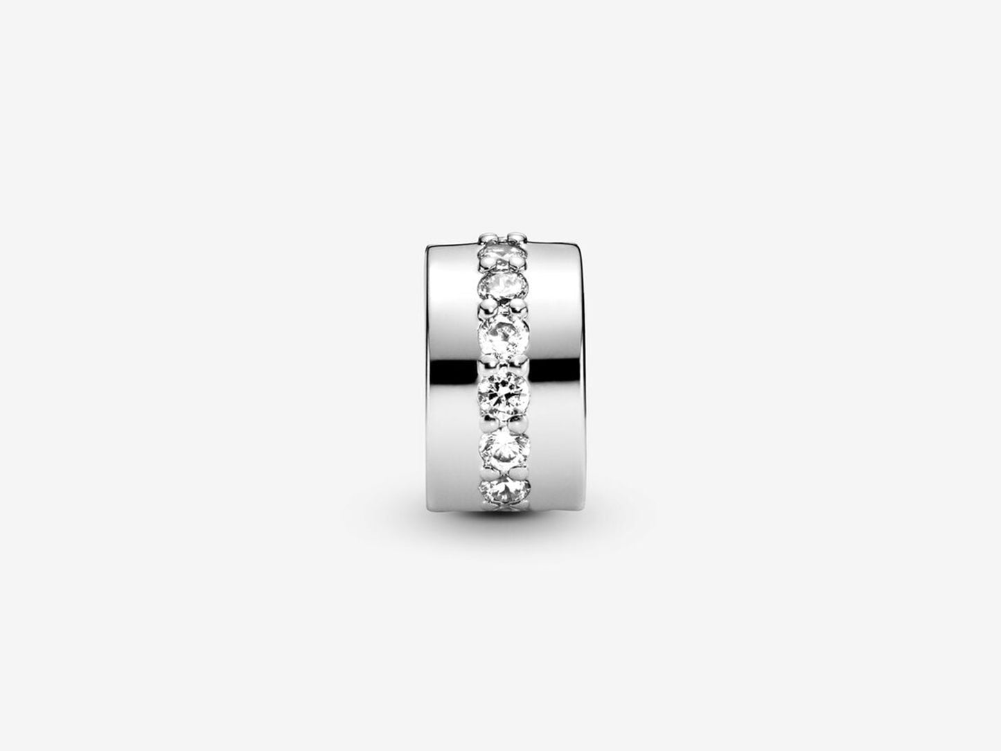 Clear Sparkling Row Clip Charm