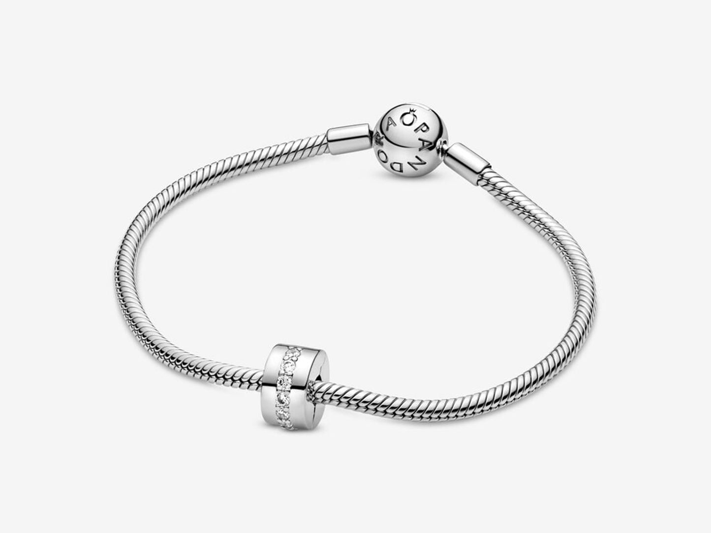Clear Sparkling Row Clip Charm