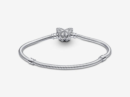Butterfly Clasp Snake Chain Bracelet
