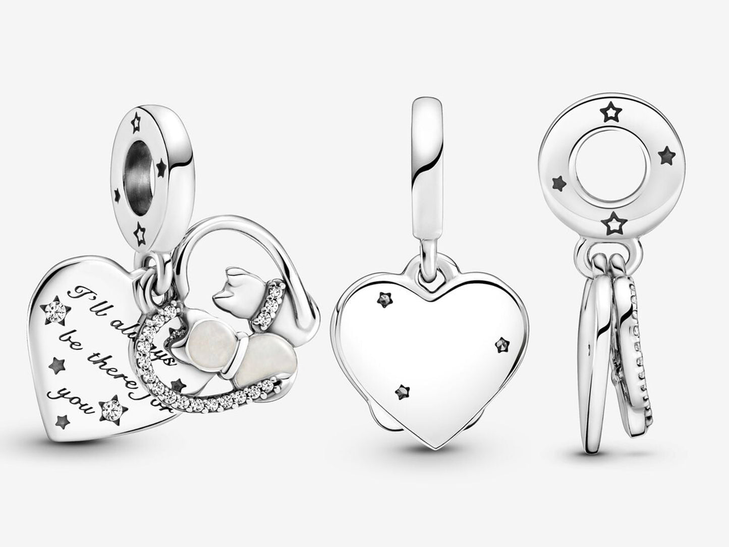 Cats & Hearts Dangle Charm