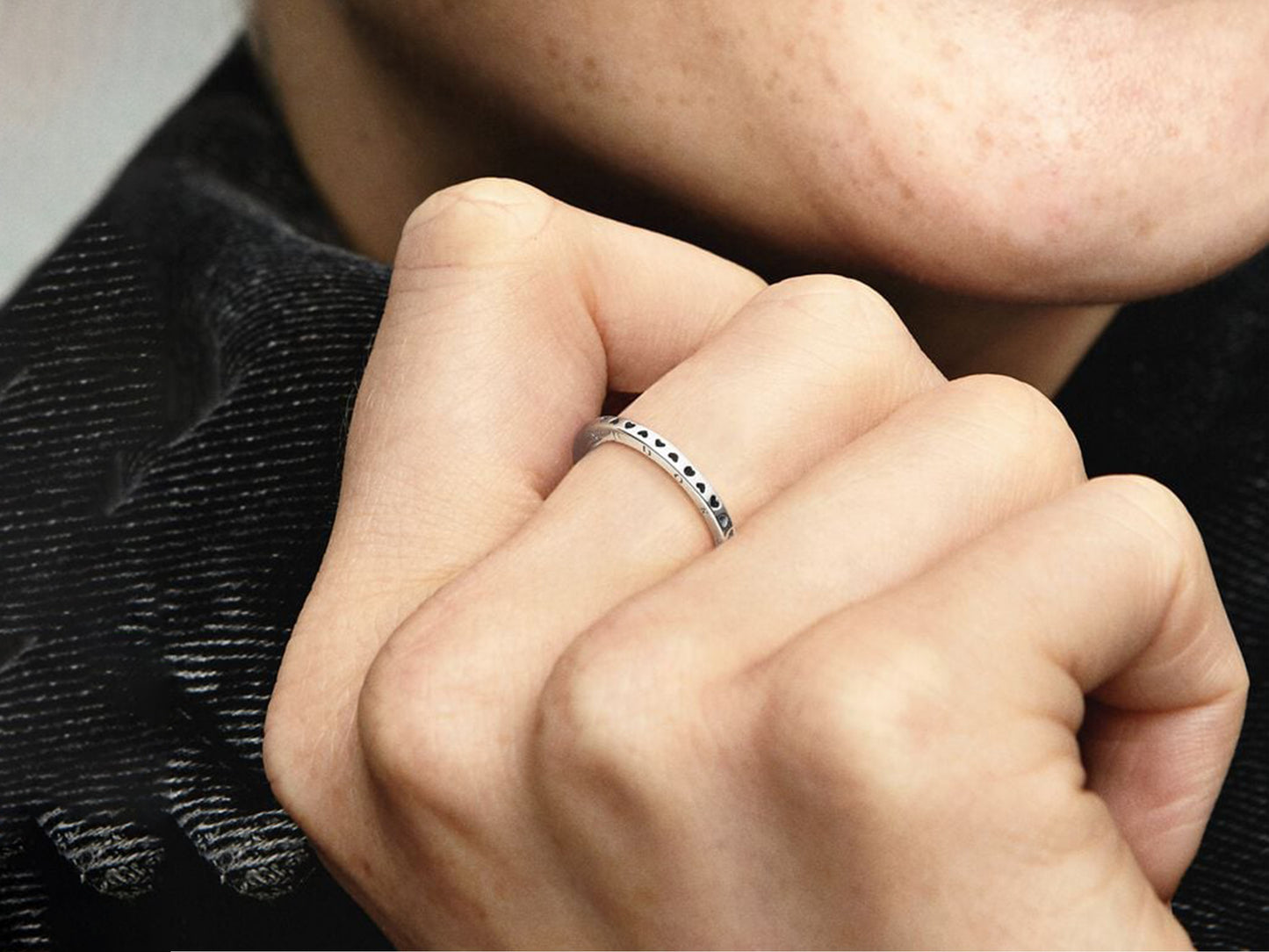 Logo and Love Details Ring