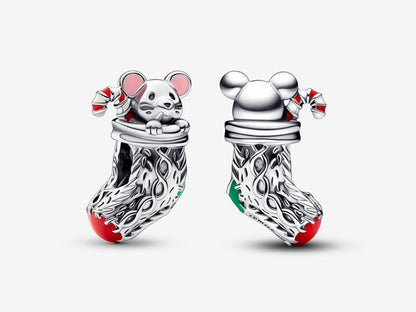 Festive Mouse & Stocking Charm