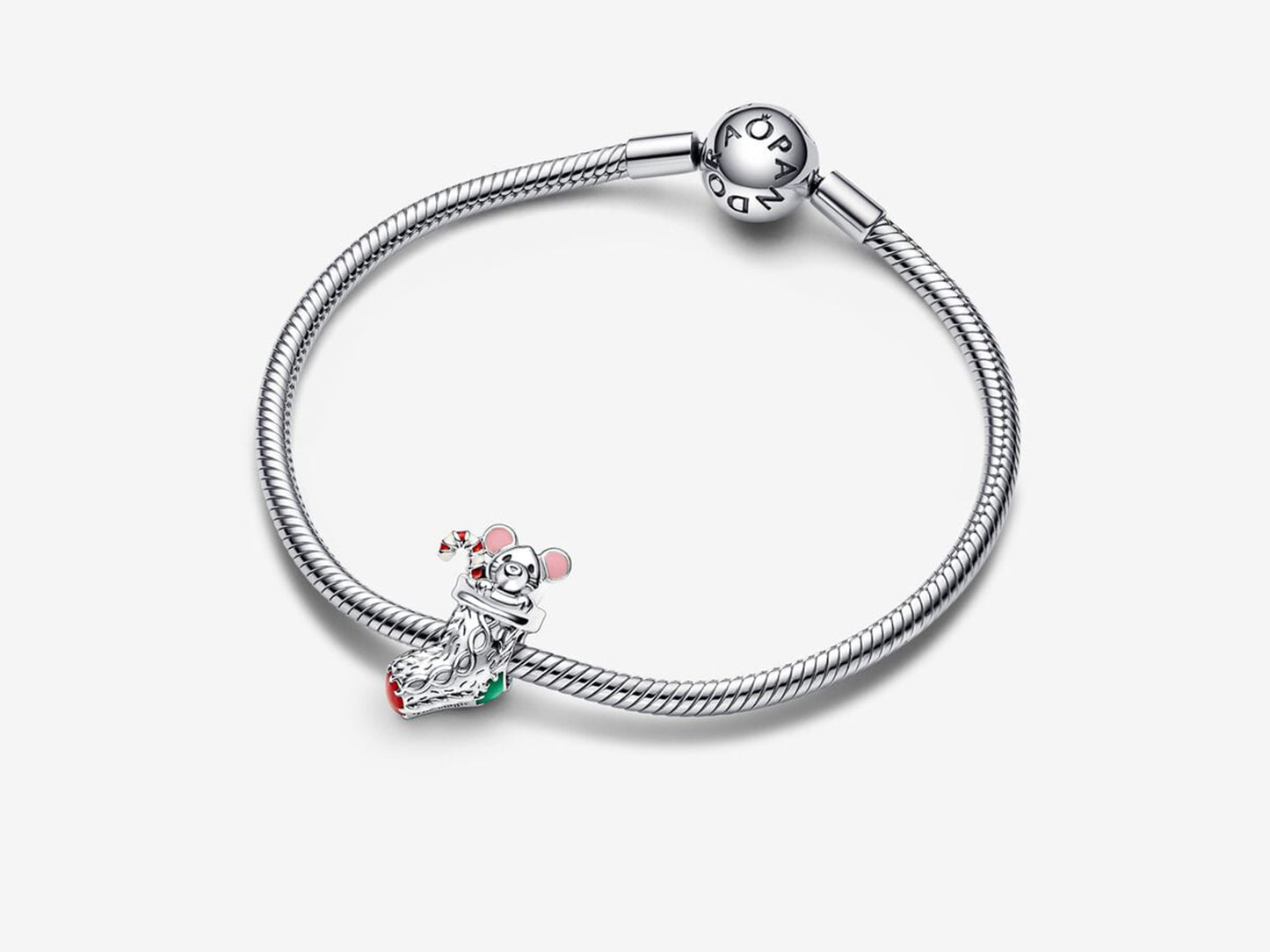 Festive Mouse & Stocking Charm