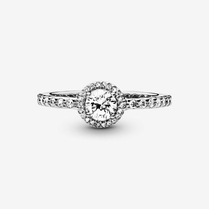 Classic Radiant Halo Ring
