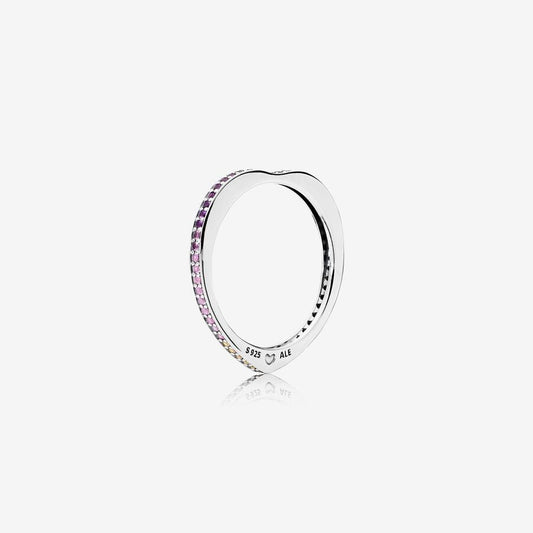 Colorful Love Curve Ring