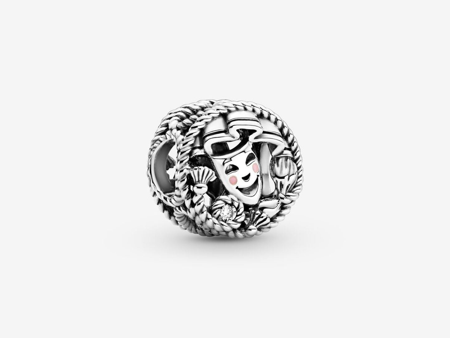 Comedy & Tragedy Theater Masks Silver Charm