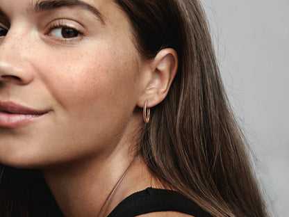Copper-Silver Serpent Hoop Earrings